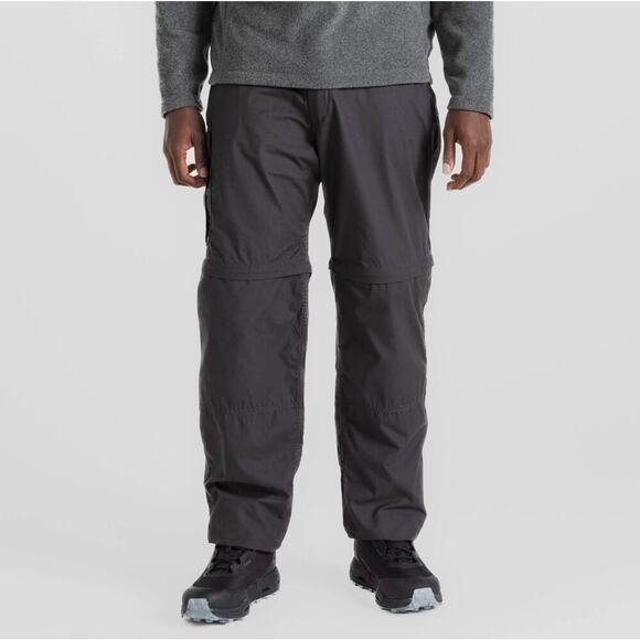 NWT Craghopper Men's‎ Kiwi Convertible Zipper Cargo Pants - Black Pepper US 38 S - Picture 1 of 14